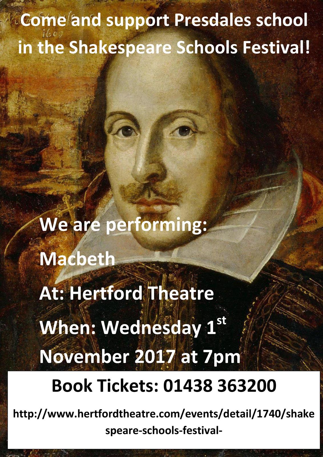 Shakespeare Schools Festival Presdales School & Sixth Form Ware