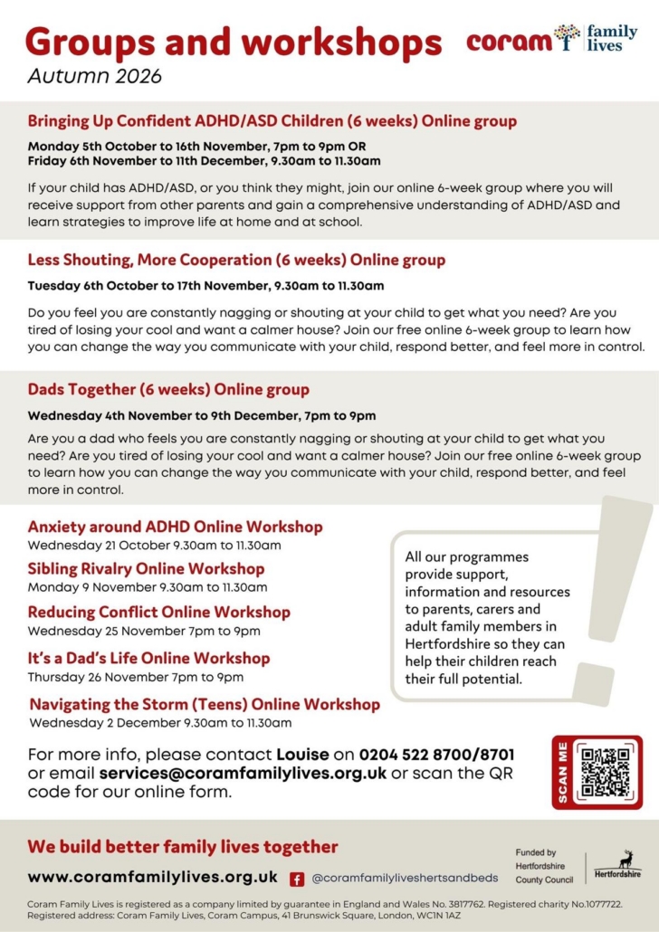 Autumn Term 2026 Groups & Workshops (Copy)