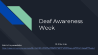 Chloe – Deaf Awareness Week