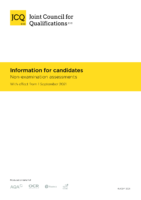 Candidate Information – Non-examination Assessments 2021