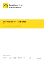 Candidate Information – On Screen Examinations 2021