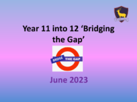 Year 11 into 12 – 2023