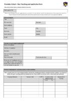 Presdales School Non Teaching Application Form (PDF Version)
