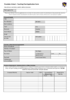 Teaching Application form (PDF Version)