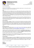 Headteacher letter : 14th March 2025