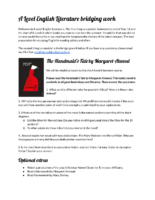 A Level English Literature Bridging work 2025