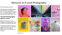 Year 12 Photography Bridging work