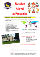 Year 12 Russian Induction Booklet (inc. bridging work) 2025