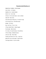 Induction Day Reading List