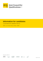 Information for candidates – Coursework Assessments