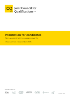 Information for candidates – Non Examined Assessments