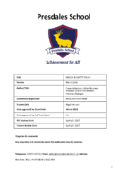 Health and Safety Policy