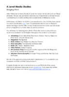 Media Studies Bridging Work