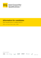 Information for candidates – Non Examined Assessments
